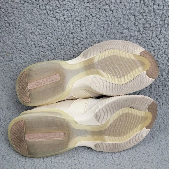 Coach Citysole Sue Runner Sneakers Womens 9B Beige Suede Athletic Low Top - Picture 7 of 11